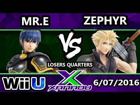 S@X 153 - DG | Zephyr (Cloud) Vs. SS | Mr.E (Marth) SSB4 Losers Quarters - Smash Wii U - Smash 4