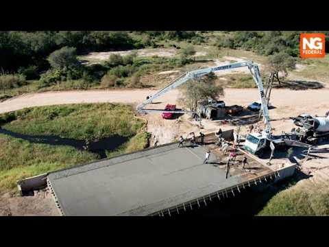 La pavimentación de la Ruta Provincial 30 alcanzó el puente y se acerca a Laguna Limpia