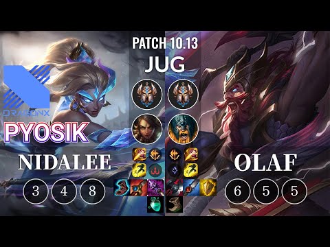 DRX Pyosik Nidalee vs Olaf Jungle - KR Patch 10.13