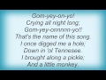Jerry Reed - Gomyeyonyo Lyrics