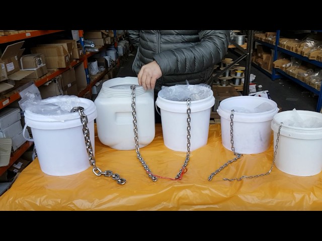 Vídeo relacionado con 100-cm = 1-metros 3-mm Starke de cadena de acero inoxidable de eslabón corto piezas cadena de anclaje DIN 5685 DIN 766 1-m