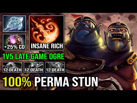 100% PERMA STUN Wind Waker 1v5 Late Game Ogre Magi Crazy Richest Hero Multi Midas 7.32 Dota 2
