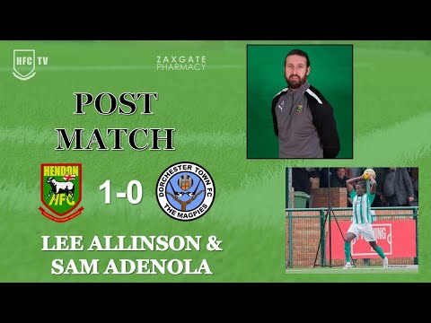 Lee Allinson & Sam Adenola post match v DORCHESTER TOWN - 21 October 2023