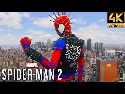Marvel's Spider-Man 2 PC - ATSV Spider-Punk Suit Free Roam Gameplay Mod Showcase (4K 60FPS)