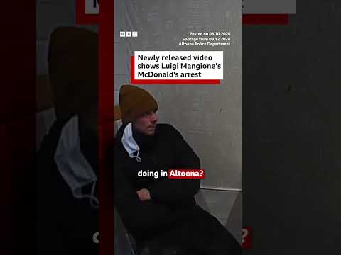 Newly released video shows Luigi Mangione’s McDonald’s arrest. #BBCNews