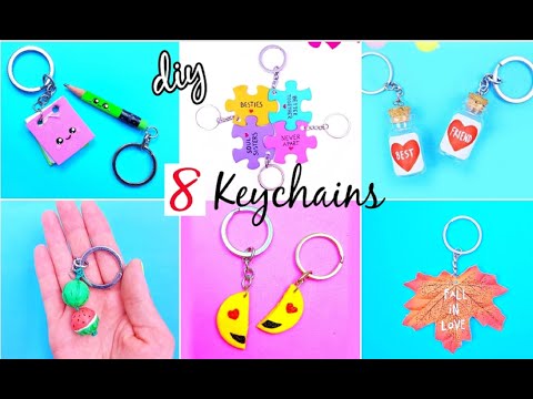 8 AMAZING DIY KEYCHAINS |  DIY Keychain Gift Ideas |  How To Make Keychains