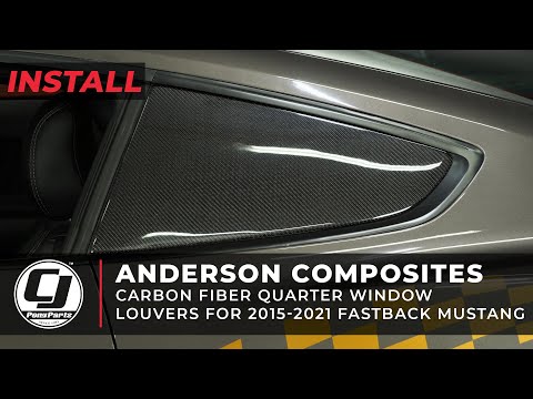 2015-2023 Mustang Install | Anderson Composites Carbon Fiber Quarter Window Louvers