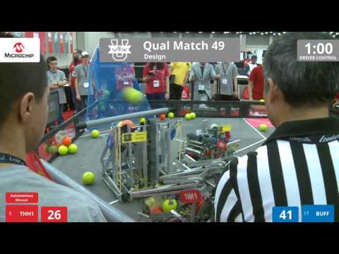 VEX Worlds 2016 - VEX U - Design - Qual 49 (THH1) 87 vs 113 (BUFF)