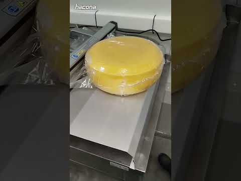 YouTube video: Whole cheese vacuum packaging with Hacona VI-820