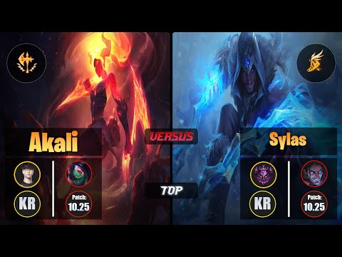 Roach AKALI (Top) [Conqueror] VS SYLAS - Master KR Patch 10.25