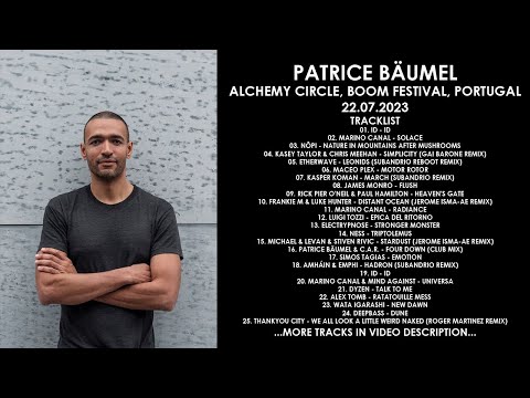 PATRICE BÄUMEL (Germany) @ Alchemy Circle, Boom Festival, Portugal 22.07.2023