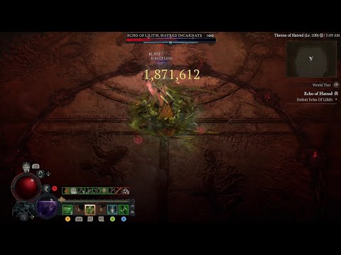 Diablo 4 - Rogue Uber Lilith Stunlock skip phase 1 and break phase 2 mechanic (streamer build)