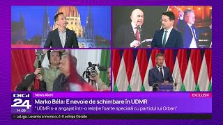 Marko Bela crede că apropierea UDMR de Viktor Orban a fost greșită: Noi trebuia să fim echidistanți