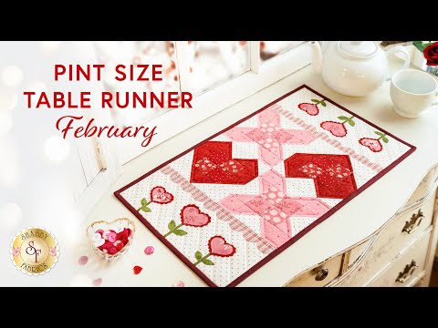 Pint Size Table Runner Series - February | a Shabby Fabrics Tutorial