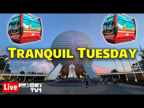 🔴Live: Tranquil Tuesday at Epcot & Disney Skyliner Hopping - Walt Disney World Live Stream