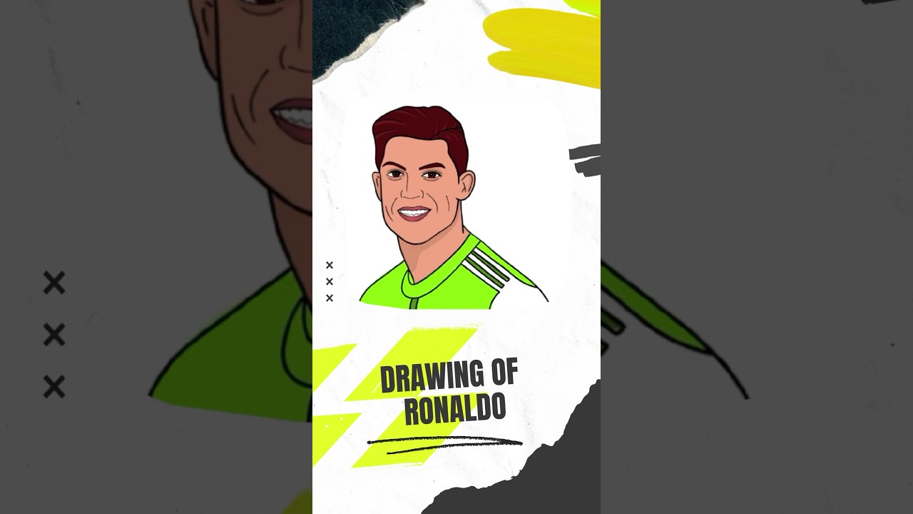 Easy Ronaldo drawing #shorts #ronaldo