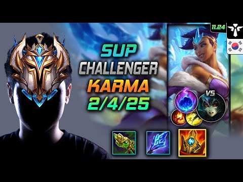 Challenger Karma Support vs Nami - 챌린저 서폿 카르마 슈렐 유성 - LOL KR 11.24