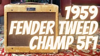 Video thumbnail for 1959 Fender Tweed Champ 5F1 !!! ALL THE TONES !!! by Martin Frydas