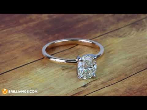 1.51 Carat Oval Diamond Comfort-Fit Solitaire Engagement Ring