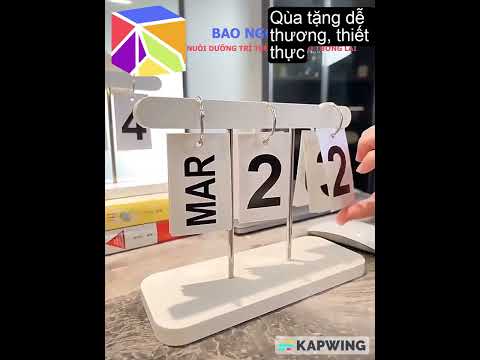 Lịch để bàn thay đổi số tiện lợi, tái sử dụng nhiều năm, quà tặng sang trọng và tinh tế - BAO NGON TOYS - DG225B