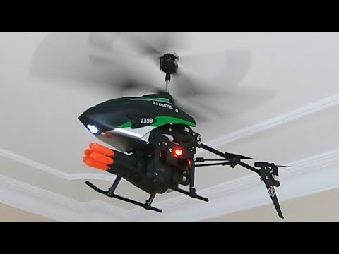 RC Helicopter with Functional Missile Launcher #machinegun #rocket