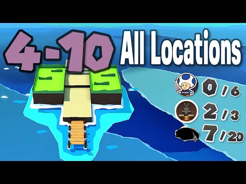 🌠  4-10 Hamer Island - All Toads, Treasures, Holes and Blocks - Paper Mario : The Origami King