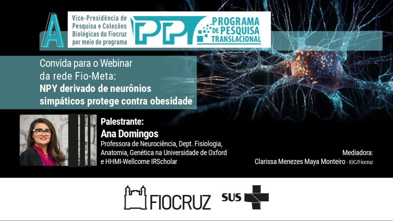 Webinário Rede Fio-Meta: NPY derivado de neurônios simpáticos protege contra obesidade