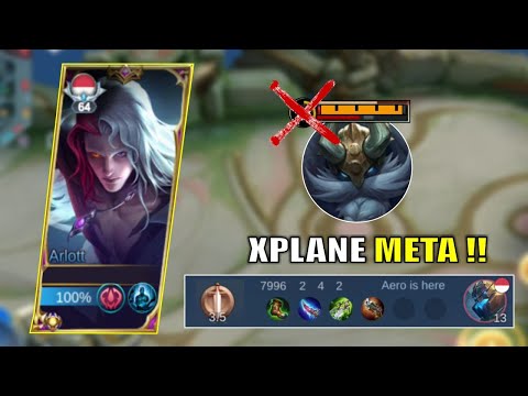 GOODBYE GROCK ASSASSIN !! XPLANE META VS ARLOTT 2023 !! FULL BUILD DAMAGE ARLOTT VS GROCK - MLBB