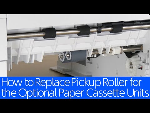 Cómo reemplazar el rodillo de recogida para las unidades de cassette de papel opcionales