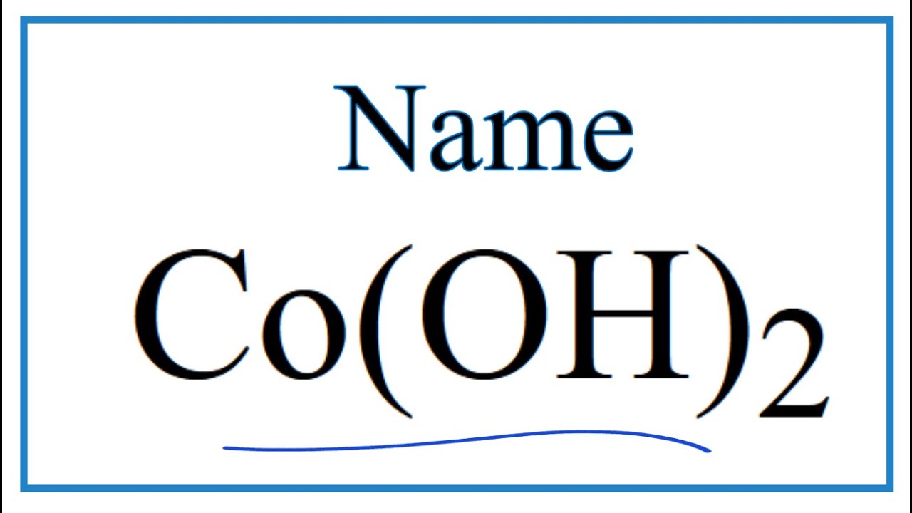 How to Write the Name for Co(OH)2