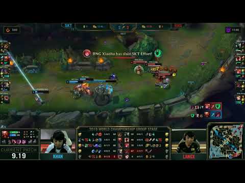 Epic SKT vs RNG bot lane fight Worlds 2019