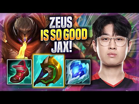 ZEUS IS SO GOOD WITH JAX! - T1 Zeus Plays Jax TOP vs Fiora! | Season 2022