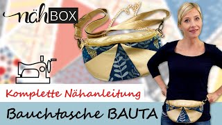 Cross Body Bag, Hip Bag, Waist Bag, Bauchtasche, Gürteltasche nähen! Schritt-für-Schritt erklärt!