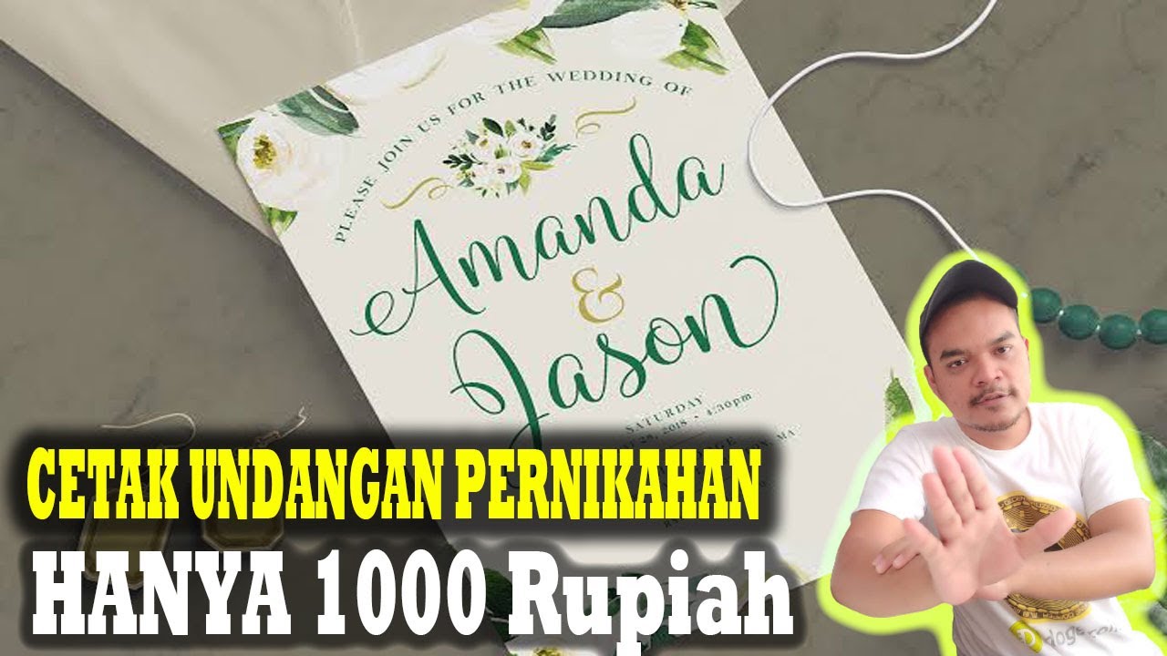 Undangan Pernikahan Murah 1000 Rupiah