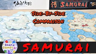 Samurai Board Game, Reiner Knizia, Side-By-Side Comparison