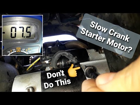 Slow or No Crank Starter Motor? SOLVED! Bad Ground Earth Wire Check...