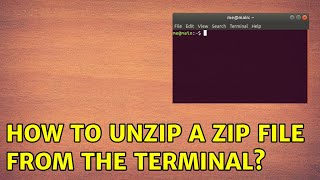 How to unzip a zip file from the Terminal