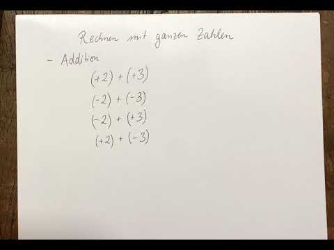 Rechnen mit ganzen Zahlen, Addition, Vorzeichen gleich