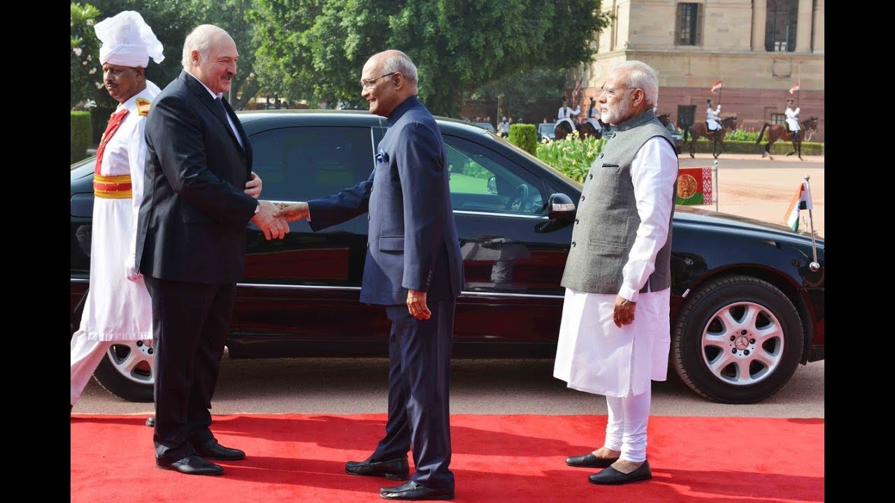 Ceremonial Reception of Mr. Alexander Lukashenko,  President of Belarus at Rashtrapati Bhavan