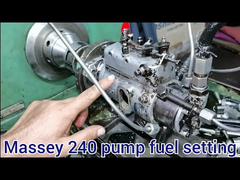how to massey ferguson diesel pump fuel setting // massey 240 fuel pump