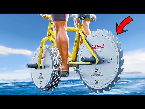 Crossing 100 miles of ice on a bike in GTA 5