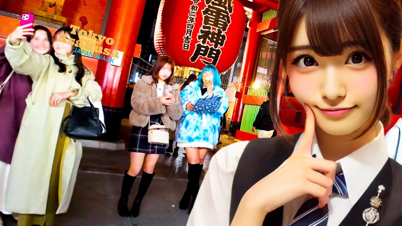 Tokyo Asakusa 🐶 Welcome 💖 4K Non-stop 1 hour