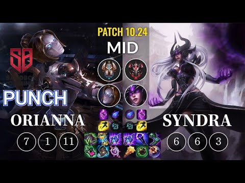 SB Punch Orianna vs Syndra Mid - KR Patch 10.24