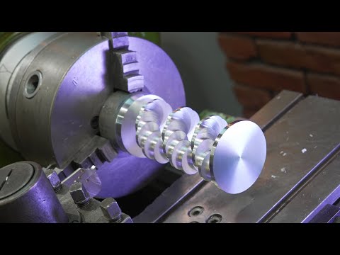 Turned a spiral on a lathe.