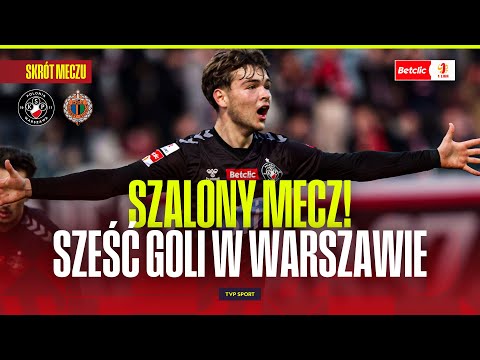 SKRÓT: POLONIA WARSZAWA - CHROBRY GŁOGÓW. SZEŚĆ GOLI PRZY KONWIKTORSKIEJ! BETCLIC 1 LIGA