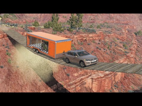 Cars vs Suspension Bridge – BeamNG.Drive