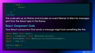 How to Use window.postMessage for Parent-Child Iframe Communication in React