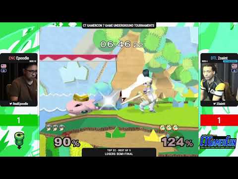 CT GamerCon 7 SSBM - ENC | Epoodle (Marth) vs. DTL | 2saint (Jigglypuff) - Melee LSF