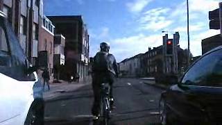 preview picture of video 'Cyclist jumps the red lights in Chichester'