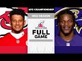 Kansas City Chiefs Vs Baltimore Ravens Full Game AFC Championship NFL 2023 Season
